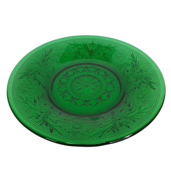 Lot of 2 Anchor Hocking Sandwich Plates Emerald Forest Green Vtg 4.5" Tableware - Picture 2 of 6